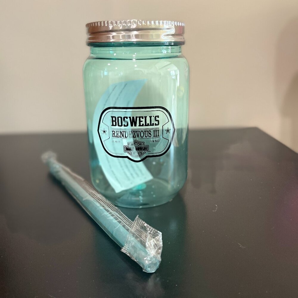 Bosswell's Harley Davidson Rendezvous III Plastic Ice Tea jars - Brand New